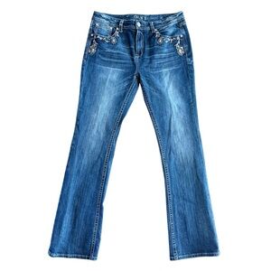 Grace In LA Easy‎ Fit Bootcut Cowgirl Embroidered Jeans size 32